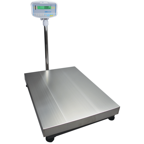 Adam Equipment GFK Floor Checkweighing Scales with Pillar, External Calibration, 150 kg Capacity, 10 g Readability, 400 x 500 mm Pan Size - GFK 150 - Click Image to Close